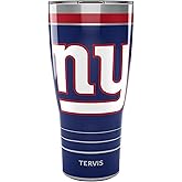 Tervis Traveler NFL New York Giants - MVP Triple Insulated Tumbler Travel Cup Keeps Drinks Cold & Hot, 30oz, Stainless Steel