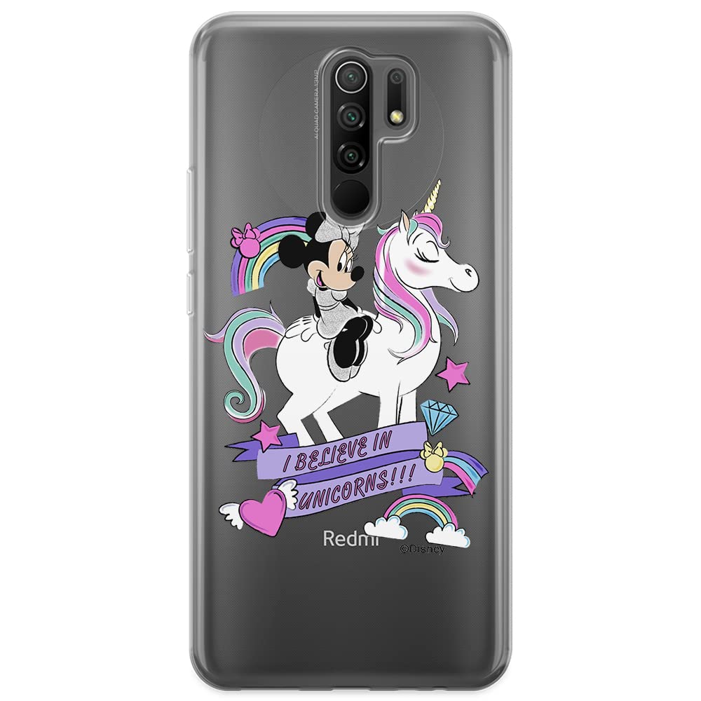 ERT GROUP mobile phone case for Xiaomi REDMI 9 original and officially Licensed Disney pattern Minnie 035 optimally adapted to the shape of the mobile phone, partially transparent