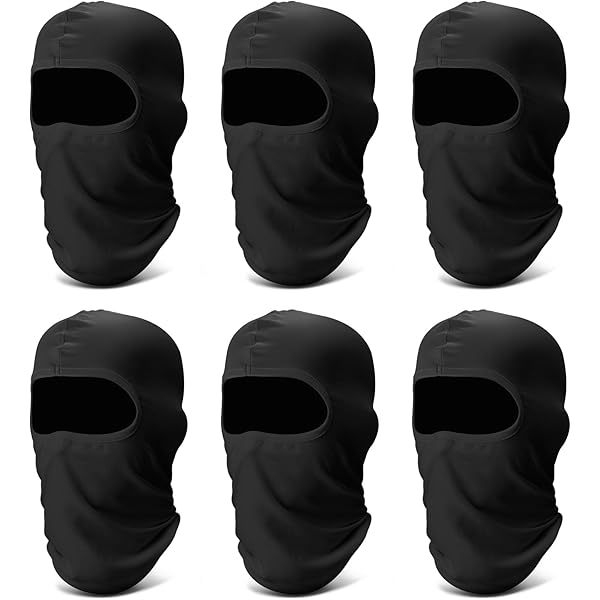 6 Pack Balaclava Ski Face Mask: Cooling Neck Gaiter Full Head Mask