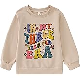 BOUTIKOME In My One-Seven Years Old Era Sweatshirt Toddler Girls 1st 2nd 3rd 4 5 6 7th Birthday Outfit B-day Shirt Pullover