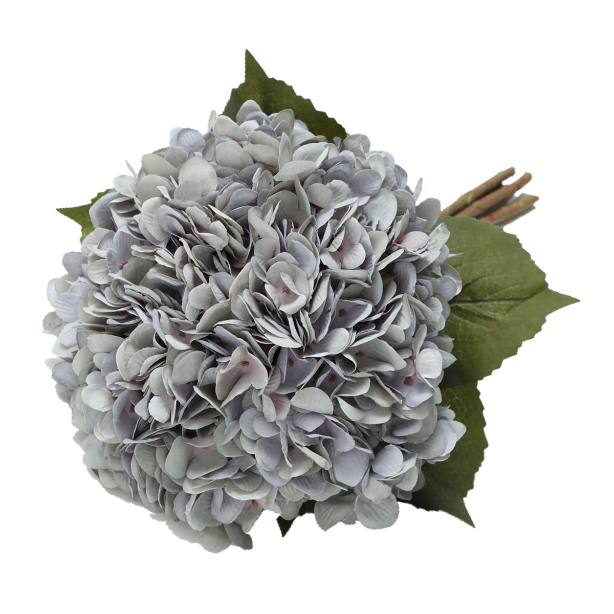 Tifuly Artificial Hydrangea Flowers, 5 PCS Realistic Single Long Stem Silk 6.6 Inch Flower Head Hydrangea Bouquets for Wedding, Home, Hotel, Party Decoration, Floral Arrangement (Vintage Blue)