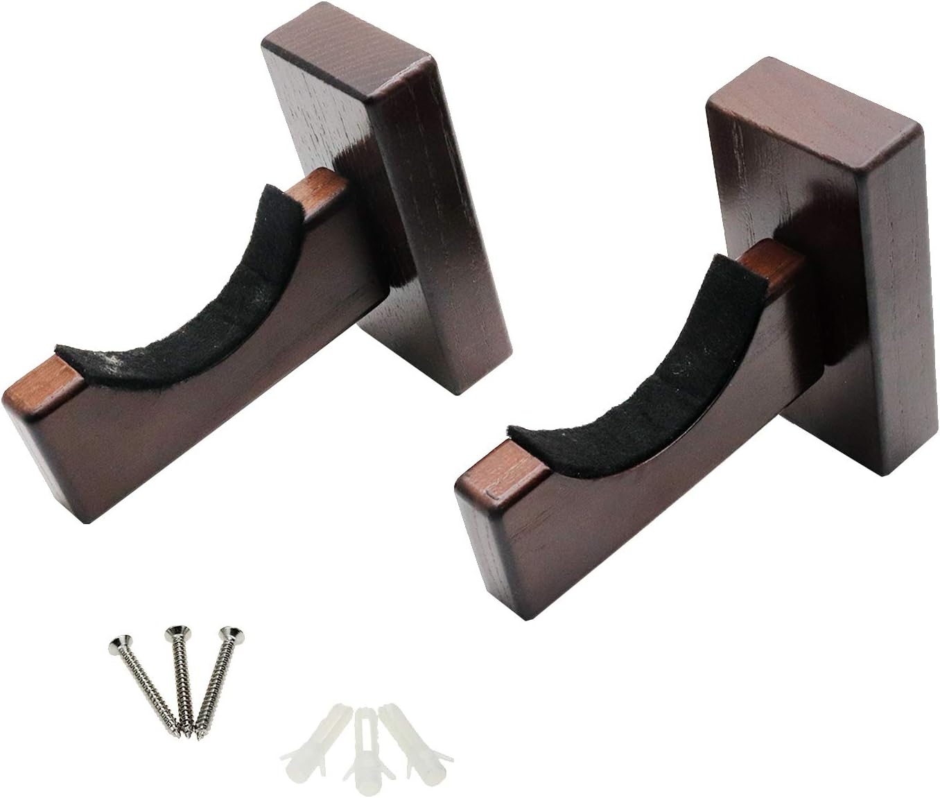 LICTOP Brown Baseball Bat Display Wall Mount Holder Solid Wood Baseball