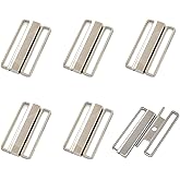 Wzttdm 5 Sets 40MM Bikini Clasp, Alloy Bra Buckle, Bra/Bikini Hook Closure, Bra Clasp Replacement Part, Front Closure Hook & Clasp Fasteners for Lingerie Sewing Bra Swimwear Clip Making