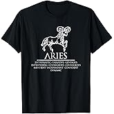 Funny Aries Zodiac Sign Astrology Constellation Horoscope T-Shirt