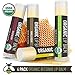 Lip Balm - 4 Pack - La Lune Naturals USDA Certified Organic Lip Balm, Natural Beeswax Lip Balm - Vanilla Bean, Raspberry, Asian Pear, Peppermint - MADE IN THE USA - Best Lip Balm for Kids & Babies