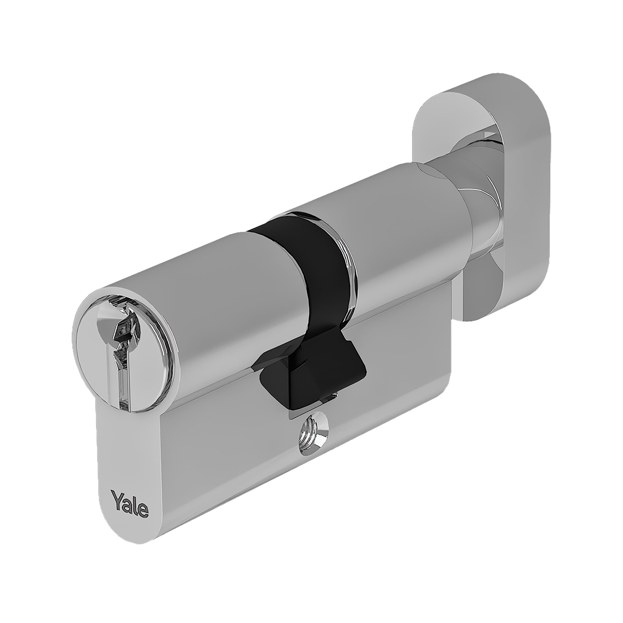 Yale European Standard Safety Cylinder with knob for Lock YC054KD304503N1 Nickel Plated, 30/45 mm, 3 Vertical Keys
