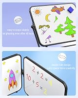 Nicpro Dry Erase Small Whiteboard A3 30x40cm Magnetic Dual Sided with Stand view 2