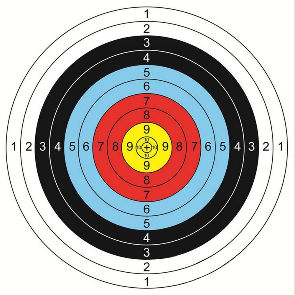 Niome 40x40cm 1 10 Scoring Circle Target Paper Archery Paper Targets Hunting Fishing Smbs Group Archery