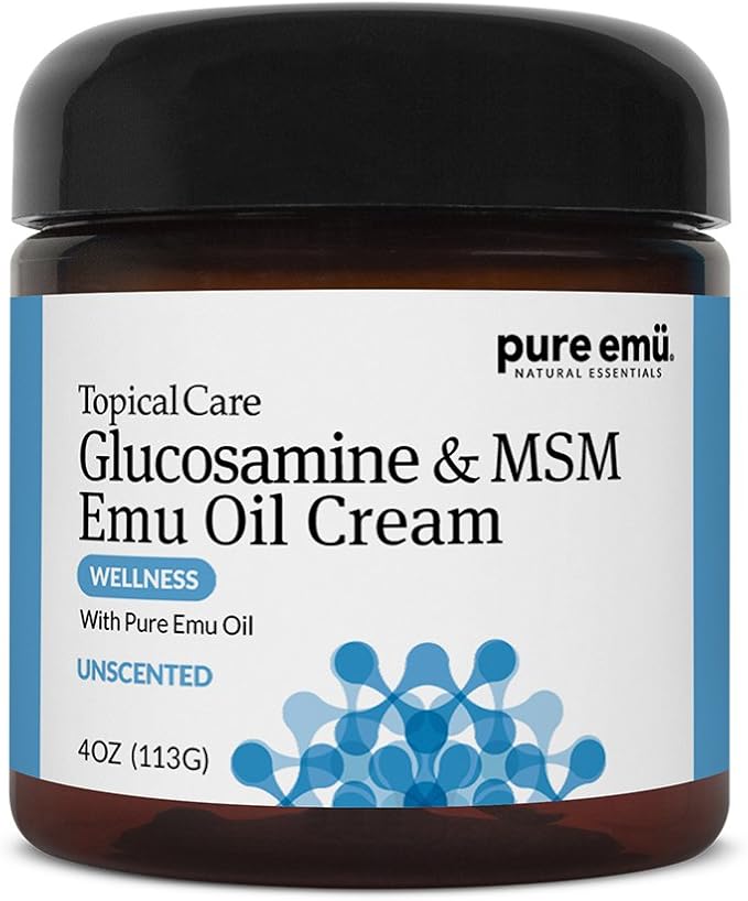 Pure Emu Glucosamine & MSM Emu Oil Cream Topical Cream