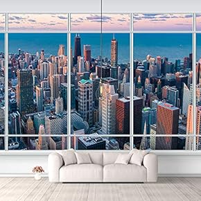 Wall Murals for Bedroom Japanese Style Grid Door View Large Removable Wallpaper Peel and Stick Wall Stickers - 66x96 inches