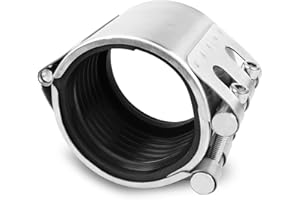 SUNJIKA Pipe Repair Clamp Kit -2 Inch 56mm-59mm High Pressure Resistant Pipe Coupling Clamp for Plastic&Metal Pipes, Emergency Duty Leak Sealer with Stainless Steel, Quick Fix for Water/Gas/Oil Lines