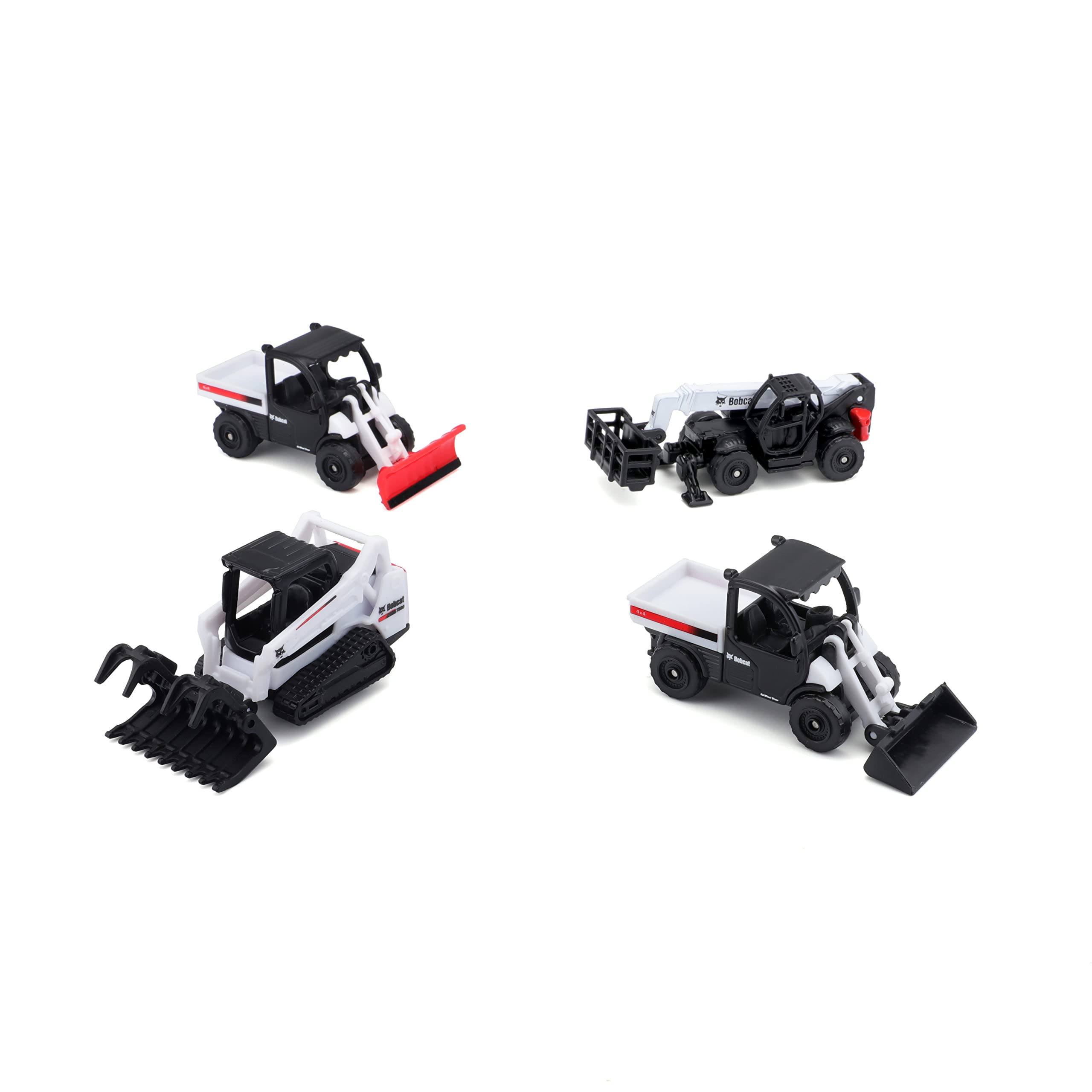 Maisto Mini Working Machines BOBCAT VEHICLE 4 PACK – Incredibly Detailed Die-Cast Replica Collectible Model