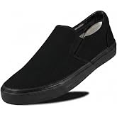 hello basics Men's Canvas Slip On Shoes for Men | Laceless, Low Top, Slip On Sneakers Mens, Padded Insole, Rubber Sole