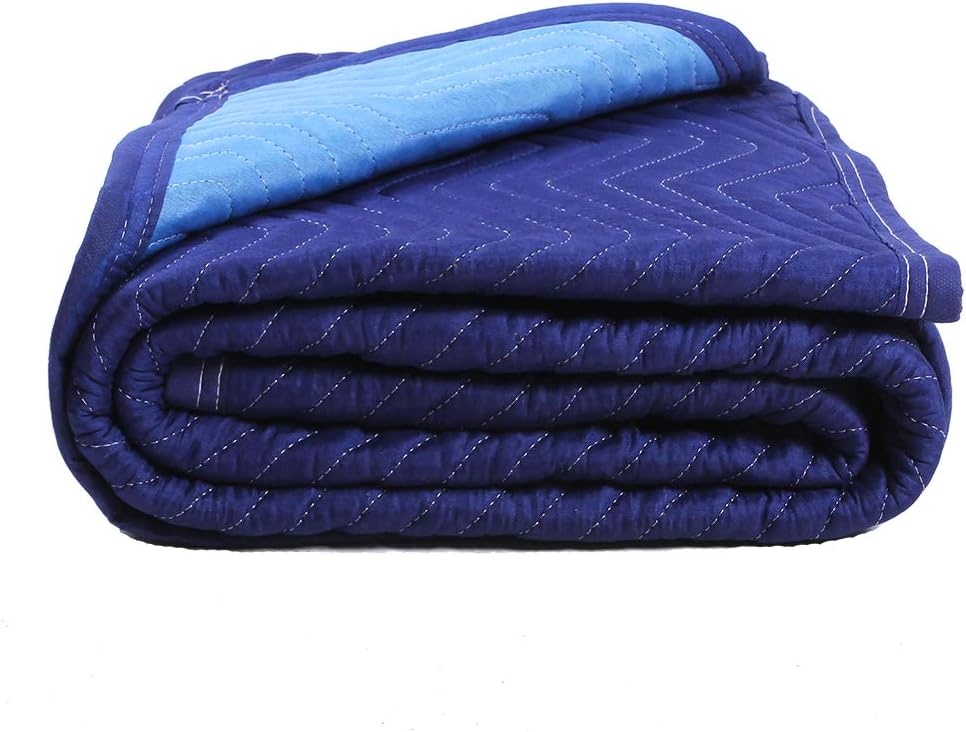 SOMIDE Luxury Blue Moving & Packing Blankets, Multi-Purpose for Pet Supplies, Sound Barrier, Hunting and Outdoor