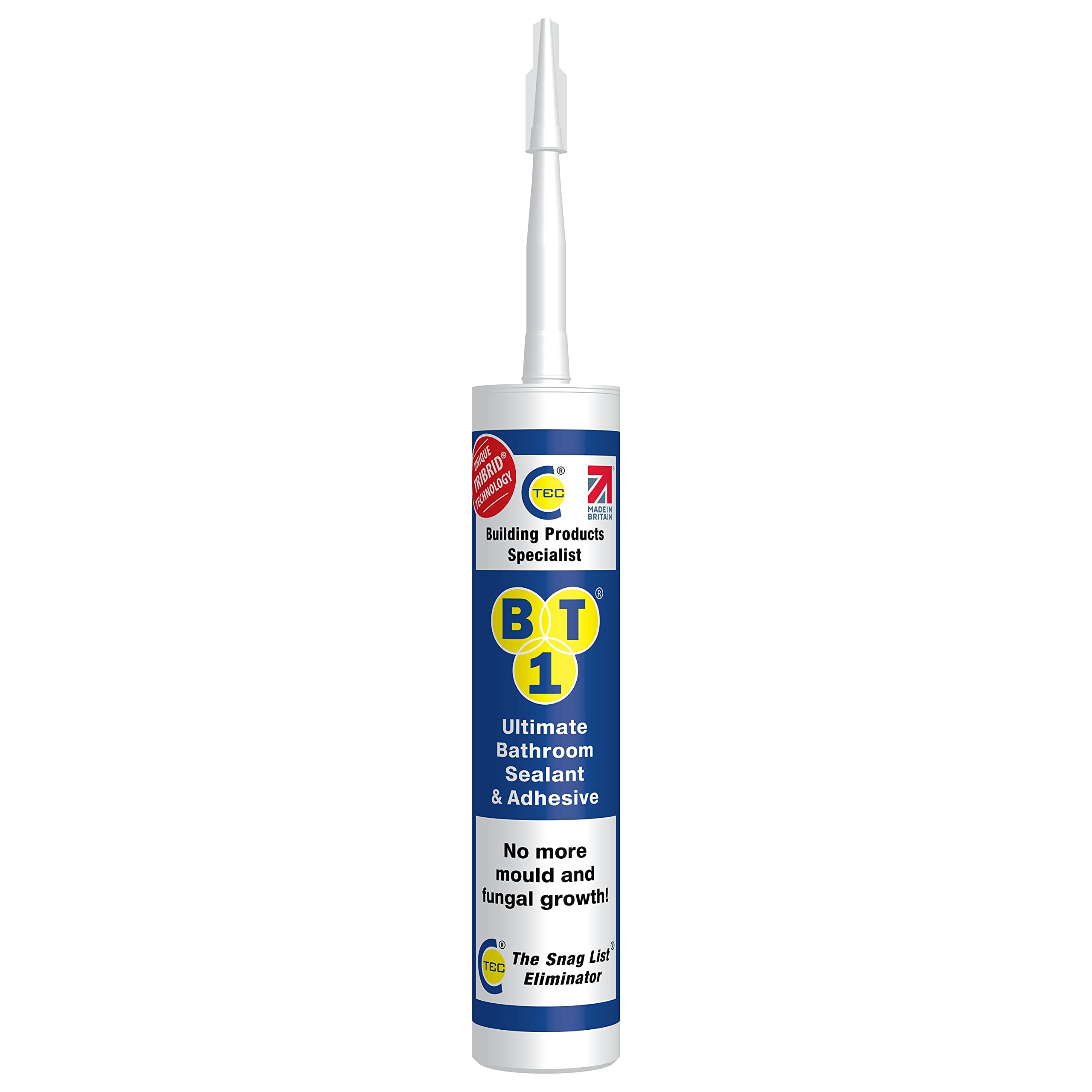 C-Tec BT1 White TRIBRID Ultimate Bathroom Sealant & Adhesive - 290ml
