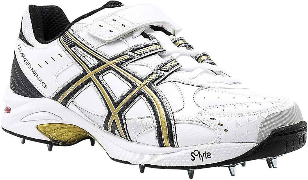 ASICS Gel Speed Menace 3 Cricket Bowling Boots/Shoes (UK 11), White