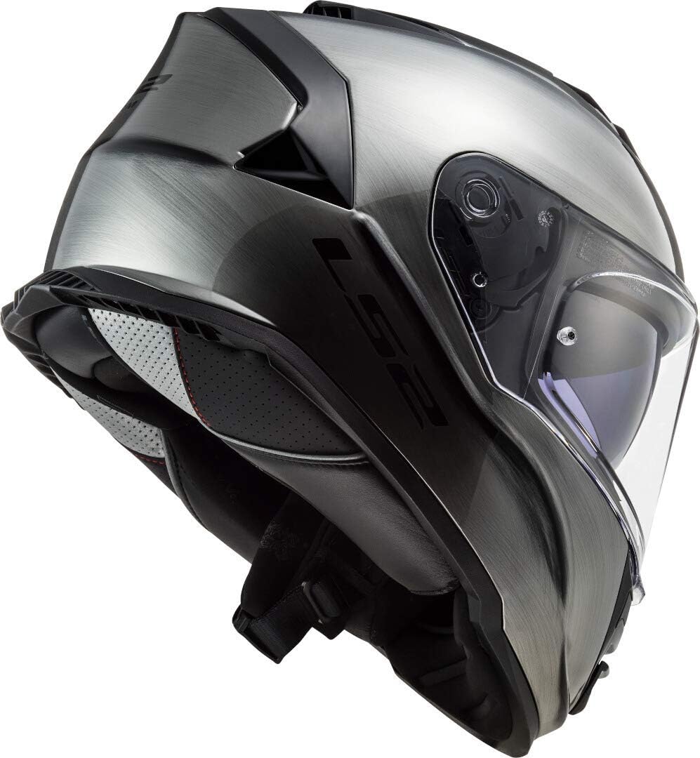 LS2 FF800 STORM - Full Face Motorcycle Helmet - JEANS TITANIUM - XL (61-62cm), Grey - Image 4