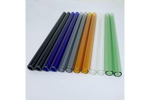 YEESEOK Glass tubes 12 Piece, 8 Inch Long Borosilicate Glass Tubes OD 12 mm Thickness 1.5 mm Colorful Industrial Glass Tubing for Tall Cup (12mm / Multiple Colors)