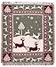 Snow Deer Reindeer Christmas Holiday Throw Blanket 50