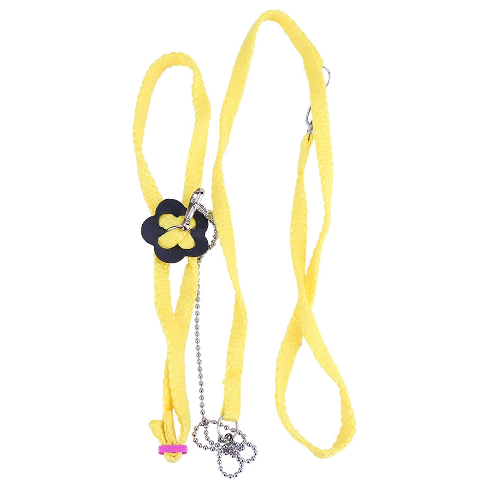1.2M Adjustable Small Size Birds Harness Leash Anti-bite Pets Birds Belt Bite Training Rope Outdoor Flying Harness And Leash(Yellow)