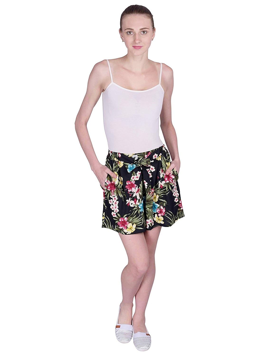 peppytone polyester printed beach shorts for women/girl's