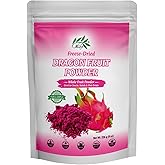 CHAVI Freeze-Dried Dragon Fruit Powder - 8 Oz - (Pink Pitaya/Pitahaya), For Shakes, Baking & Smoothie, No Added Sugars or Preservatives - Non-GMO, Vegan, Gluten-Free