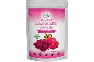 CHAVI Freeze-Dried Dragon Fruit Powder - 8 Oz - (Pink Pitaya/Pitahaya), For Shakes, Baking & Smoothie, No Added Sugars or Preservatives - Non-GMO, Vegan, Gluten-Free