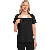 Deyeek Chemo Shirts for Port Access Women with 2 Hidden Side Zippers Post Surgery Short Sleeve Tear Away Adaptive Top Tees