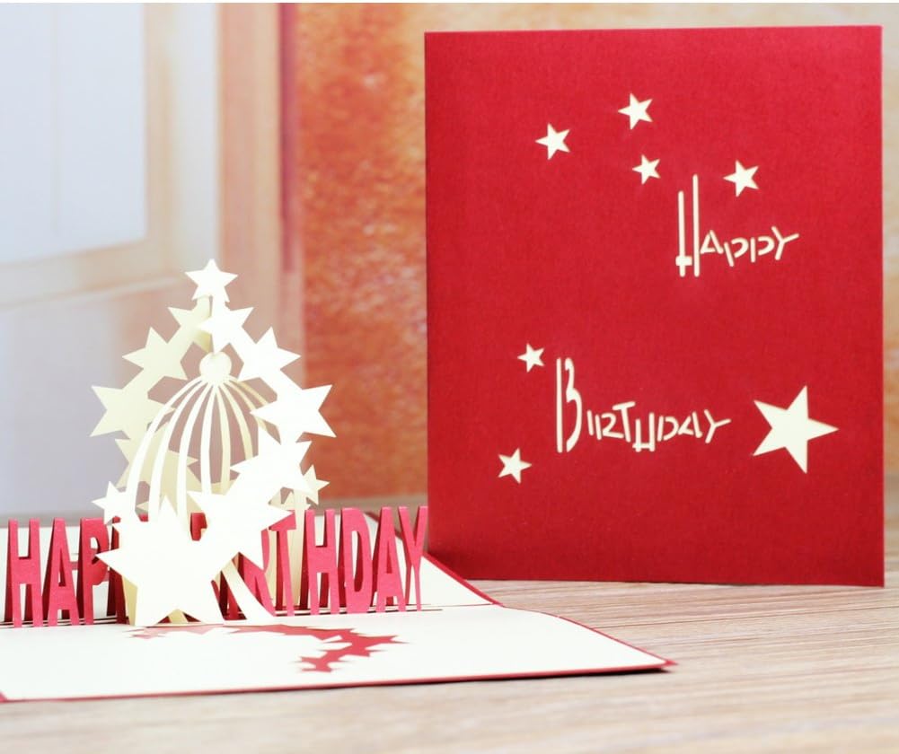 Mother's day Card 3d Pop-up manual Birthdays Valentine's day card-D 5x6inch