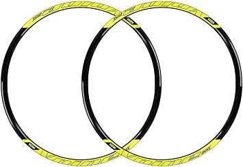 PAR DE ARO 29 VZAN VNINE PRETO E AMARELO DISCO 36 FUROS