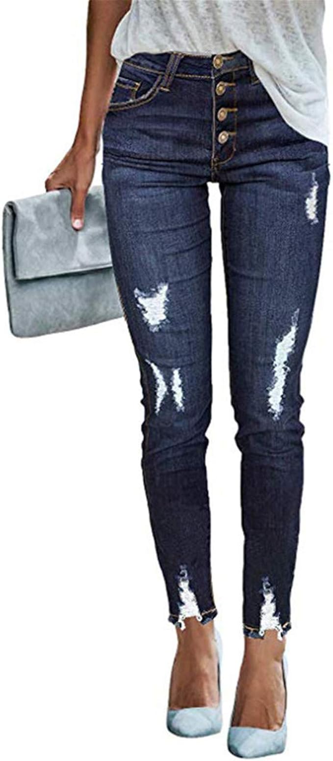 ladies elastic waist jeans