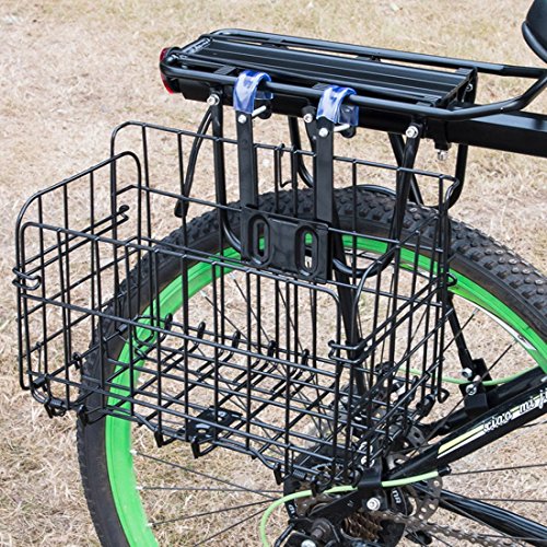 AUCH 1Pcs Folding Metal Wire Bicycle Front Handlebar & Rear Pannier
