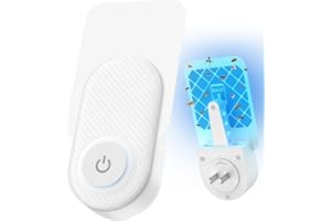 Gthbugor Fruit Fly Traps for Indoors- Highly Effective UV Blueish-Purple Light | Plug-in Fly Trap for Flies, Fruit Flies, Moths, Gnats, and Other Flying Insects, with Sticky Pads(1 Device+6 Refills)…