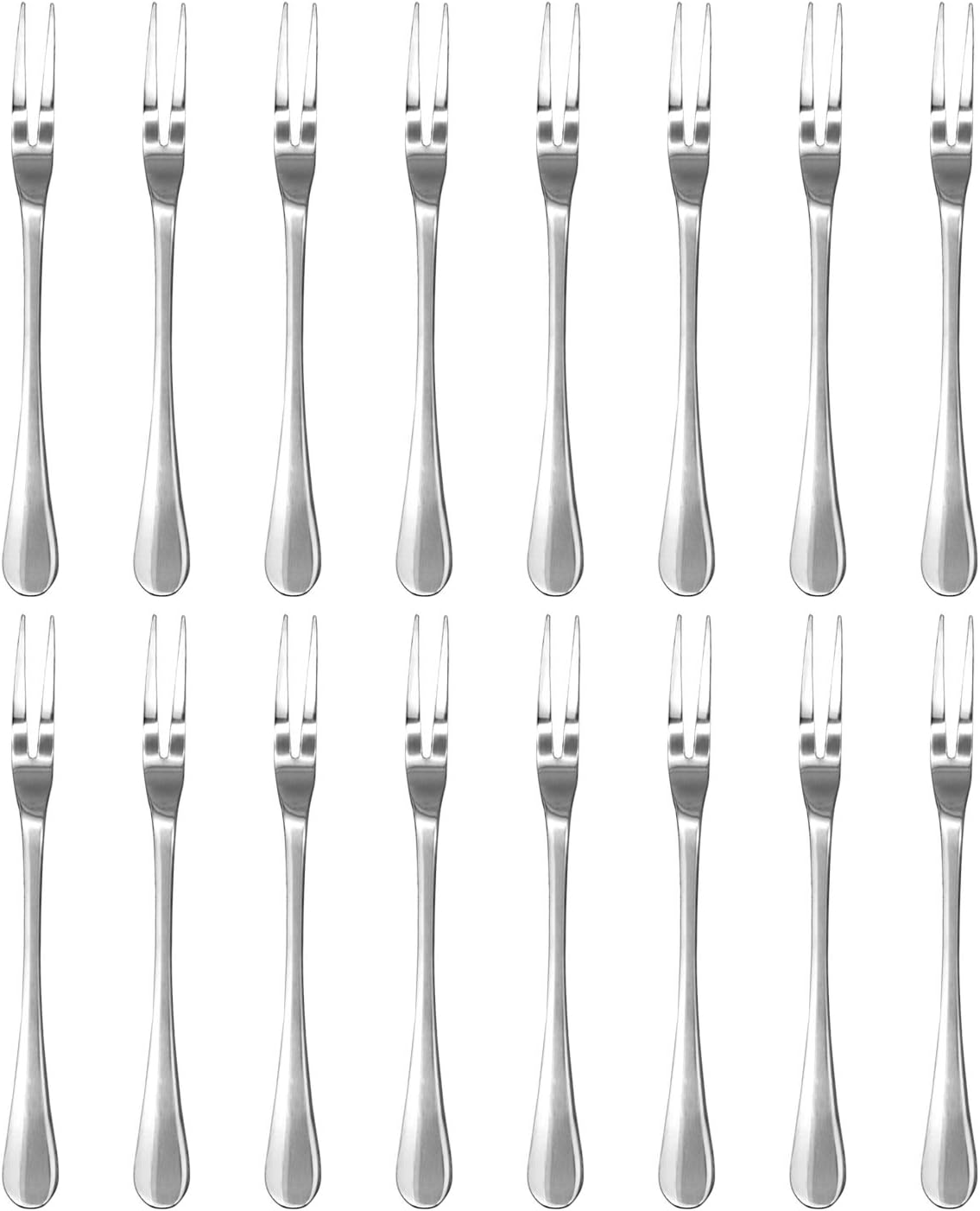 Baiyihui 16 Pcs Dessert Fruit Forks, SUS304 (18/8) Stainless Steel Flatware Dinner Forks for Dessert, Fruit, Salad, Appetizer, Cocktail, Cake, Etc