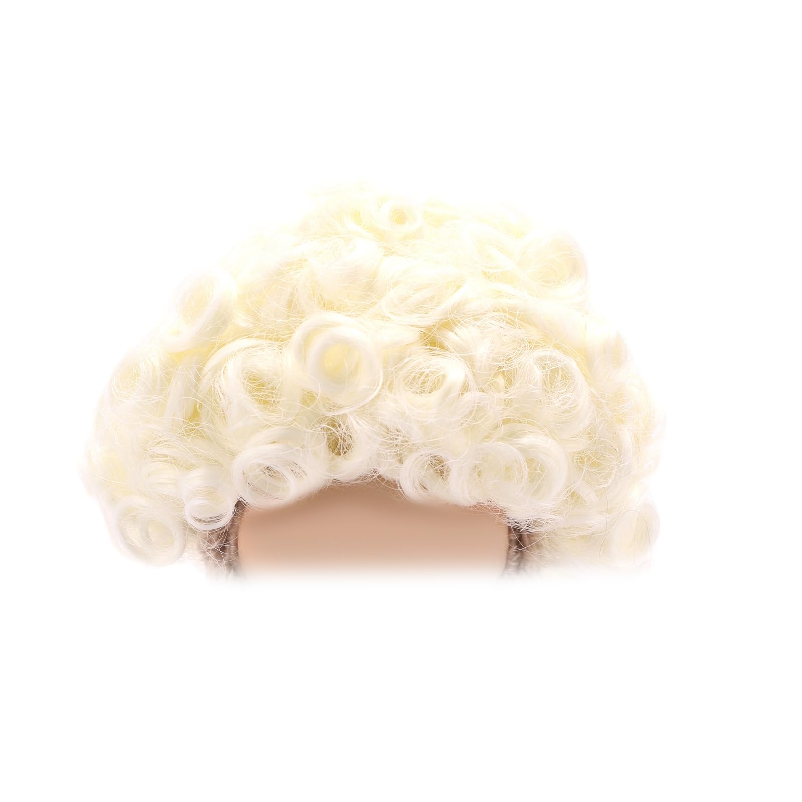 Plush Doll Hair Wig, 5.9x4.3in High Temperature Fiber Adorable Stylish Curly Wig Funny Plush Doll Accessories for Playing and Displaying