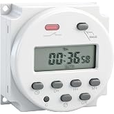 Weasch Timer Switch, DC/AC 12V 16Amp, Programmable Timer Time Relay Switch | CN101A, Supports 28 Scheduled Times to Precisely Automate 12V Solar Battery Systems, Pumps, and LED Lighting
