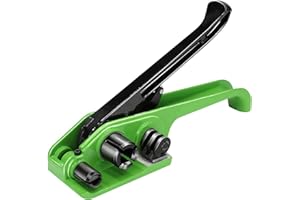 JIADIstrap Heavy Duty Banding Strapping Tensioner & Cutter Manual Packaging Tools Windlass for 1/2"-3/4" Width Polyproplyn Poly Woven Composite Cord Strap(Compatible Polyester)