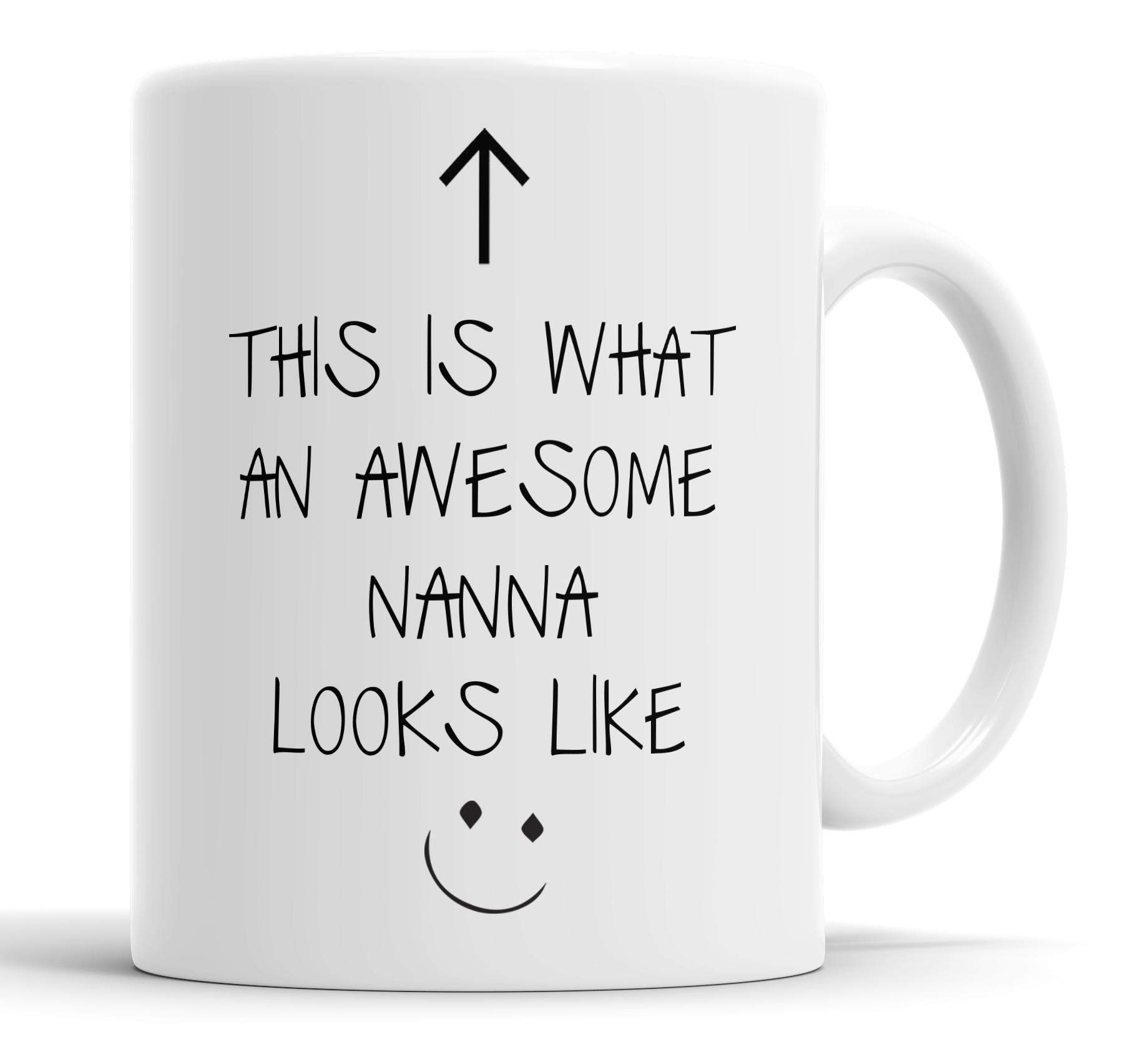 Faithful Prints This is What an Awesome Nanna Looks Like Mug Mothers Day Mum Funny Humour Gift Cup Birthday Christmas, Ceramic Mugs