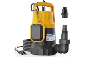 Acquaer 1/2HP Utility Pump 2906GPH Submersible Sump Pump with Automatic Float Switch, Water Removal for Hot Tub, Pools, Basements, Garden Pond