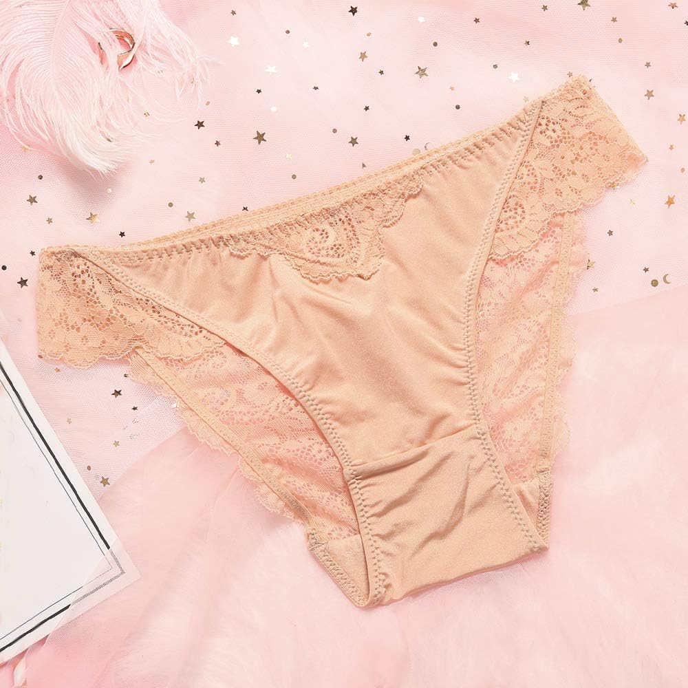 KUKOME Women's Lace Underwear Birefs Soft Hipster Panties Comfort Bikini Underwear for Ladies at  Women’s Clothing store