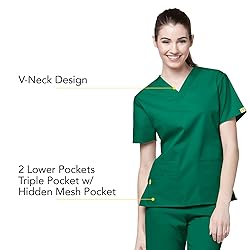 WonderWink Womens Origins Bravo V-Neck Top Medical