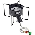 Bayou Classic KAB6 Bayou Banjo Cooker - Propane Burner for Outdoor Cooking, Outdoor Stove - Crawfish Boiler, Homebrew Burner - Large Stock Pots - Fish Boil, Gumbo, Soup, Stew, Brewing, Tamales
