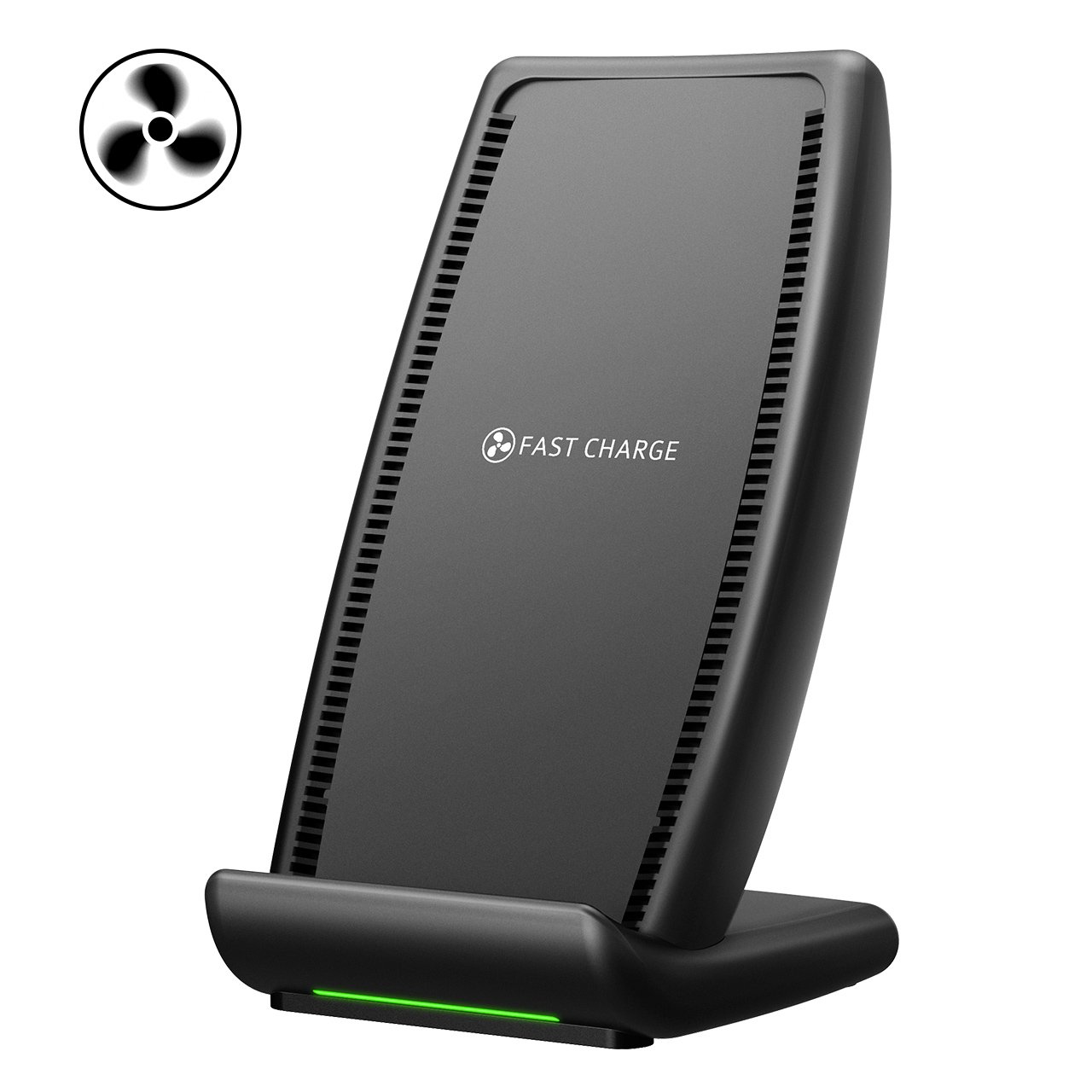 Holife ®Qi QC Cargador Inalámbrico Rápido Type C para iPhone Samsung?Ventilador de