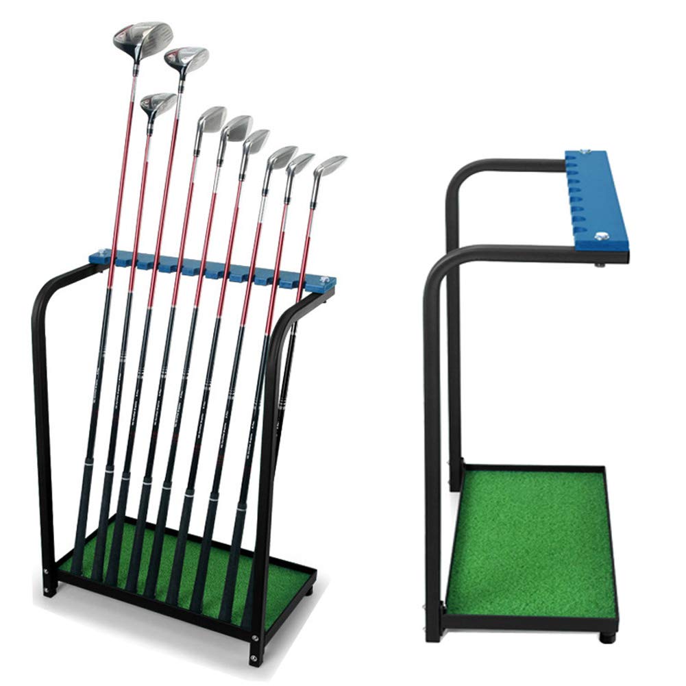 Kofull Golf Club Stand Golf Club Storage Golf Club Sets Golf Putter Stand Rack Durable Metal Storage 9 Clubs Shelf Organizer Equipment
