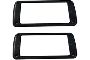 Guyker Metal Flat Humbucker Cover, Pickup Mounting Ring Set - Bridge Neck Pickups Frame Replacement Part for Electric Guitar or Precision Bass(2PCS, PR005 black)