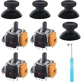 TOMSIN Joysticks Replacement for PS4 Controller,4 Pack Hall Effect 3D Analog Sensor Joysticks Module for PlayStation 4 Controller