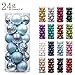 KI Store Baby Blue Christmas Balls 34pcs 2.36-Inch Christmas Tree Decoration Ornaments for Xmas Tree Holiday Wreath Garland Decor Ornaments Hooks Included