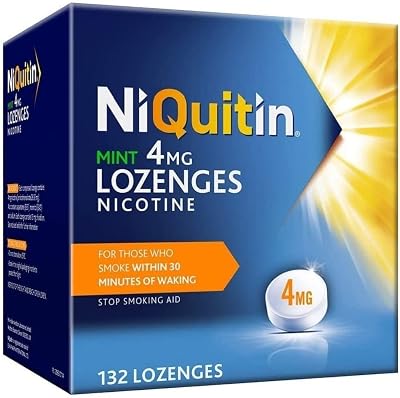 NiQuitin 4mg Mint Nicotine Lozenges Pack 132 Craving Relief