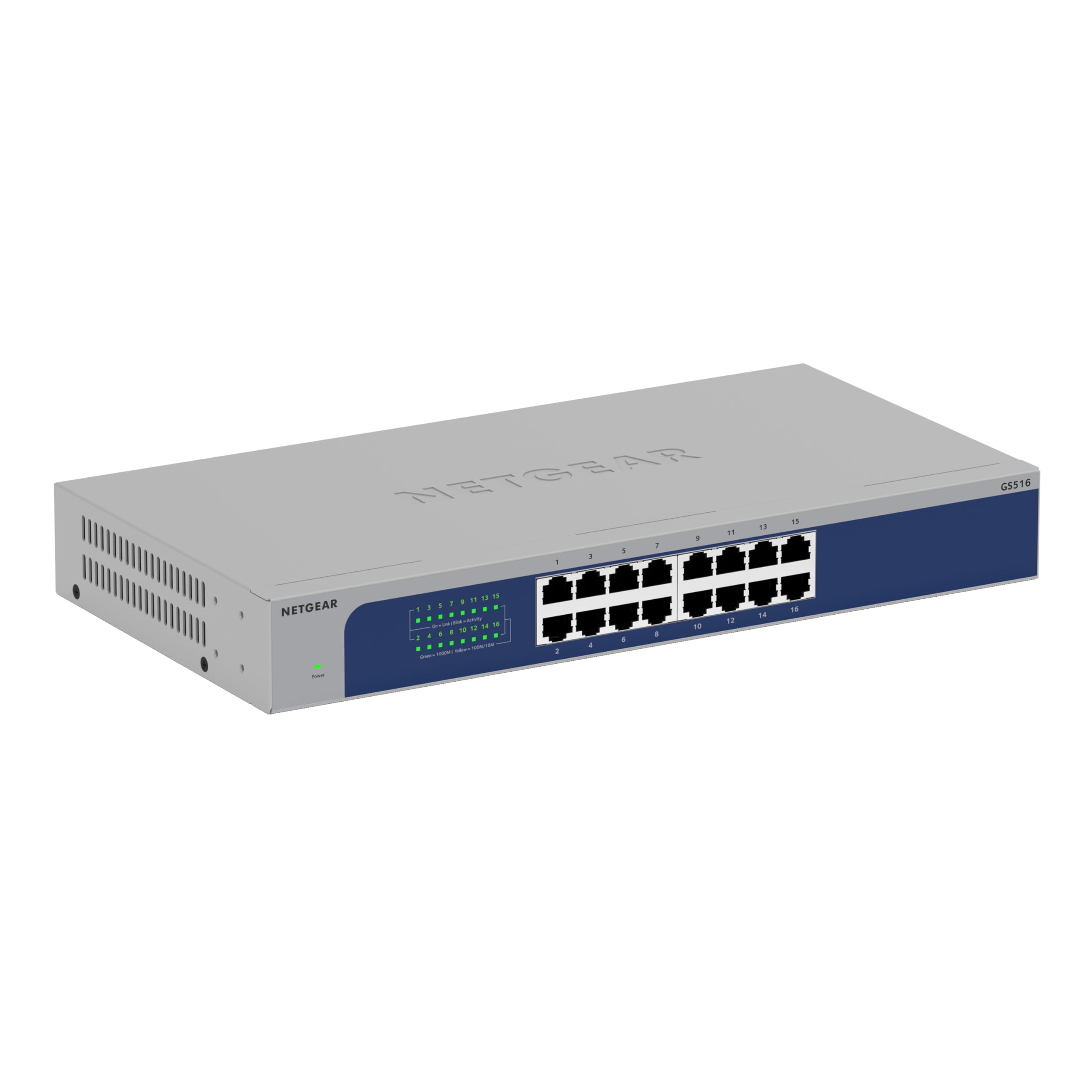 Photo 1 of NETGEAR 16-Port Gigabit Ethernet Unmanaged Switch (GS516) – Desktop, Wall, or Rackmount, and Limited Lifetime Protection
