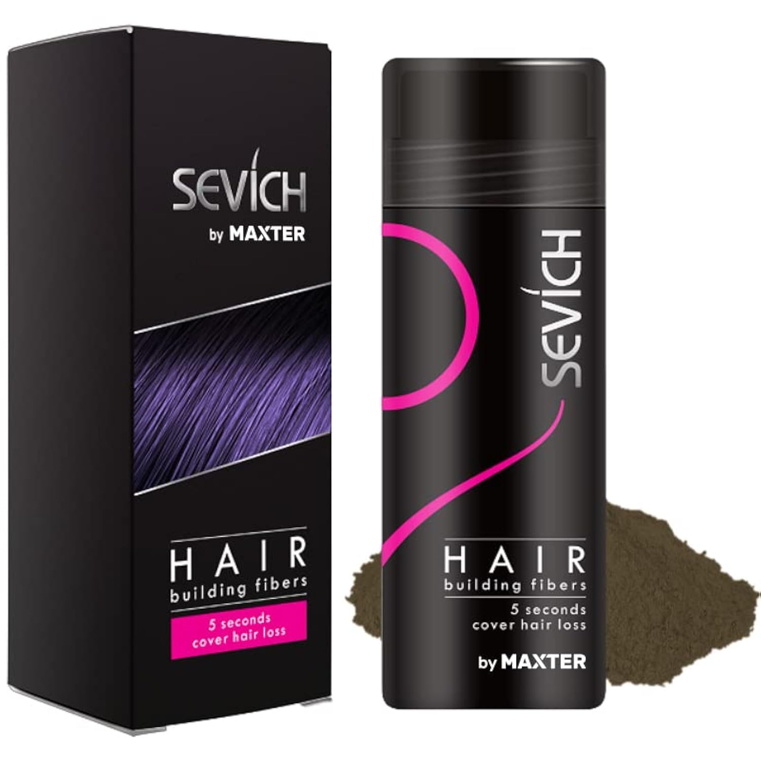Hair Fibres Medium Brown for Men & Women - Natural Hair Powder for Building, Thickening and Hair Loss Coverage in 30 Seconds — image 1